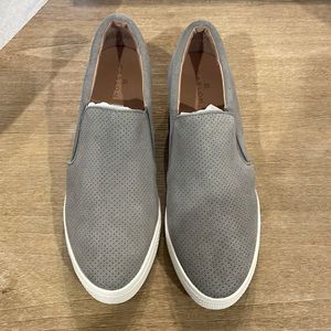 Caslon grey suede wedge sneaker